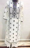 Ebony and Ivory Chanderi silk kurta with palazo - NawabiLehaja