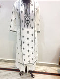 Ebony and Ivory Chanderi silk kurta with palazo - NawabiLehaja