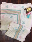 Pure Georgette Handcrafted Chikankari saree embellished with Mukaish,Aari embroidery and pearl work - NawabiLehaja