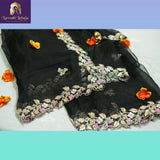 Pure Organza Silk Handcrafted Zardozi Work Saree - NawabiLehaja
